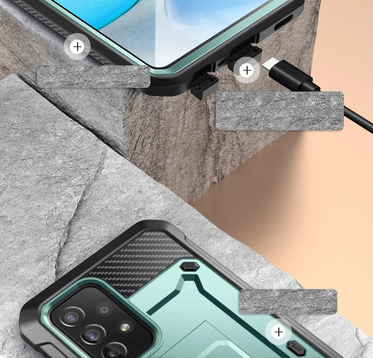 Etui pancerne Supcase Unicorn Beetle Pro do Galaxy A53 5G